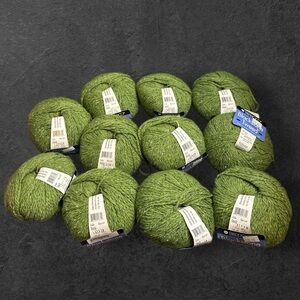 Berroco Blackstone Tweed Fern #2662 lot of 11 wool, mohair, angora discontinued
